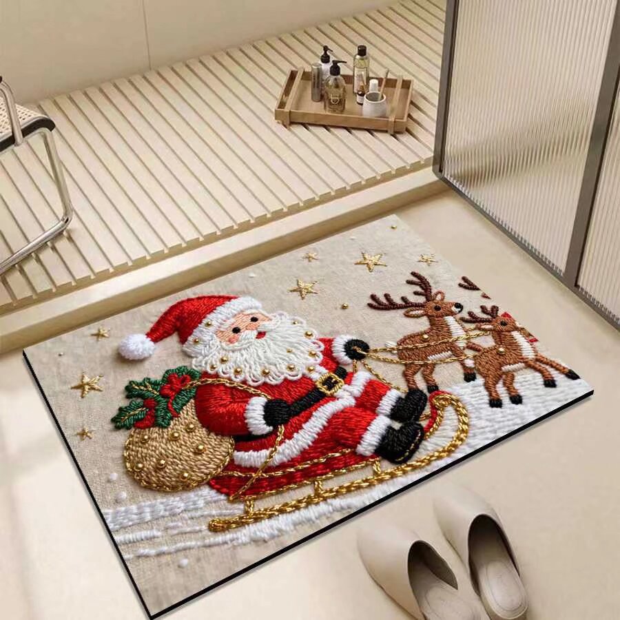 Christmas-Themed Entrance Mat