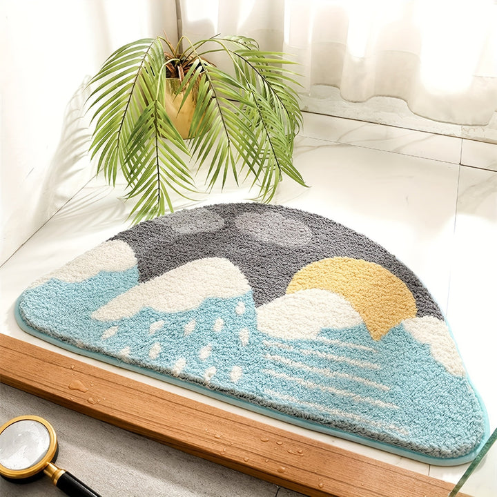 Decorative Plush Bathroom Mat for Home