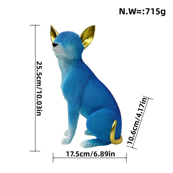 Colorful decorative figure of a dog in modern design