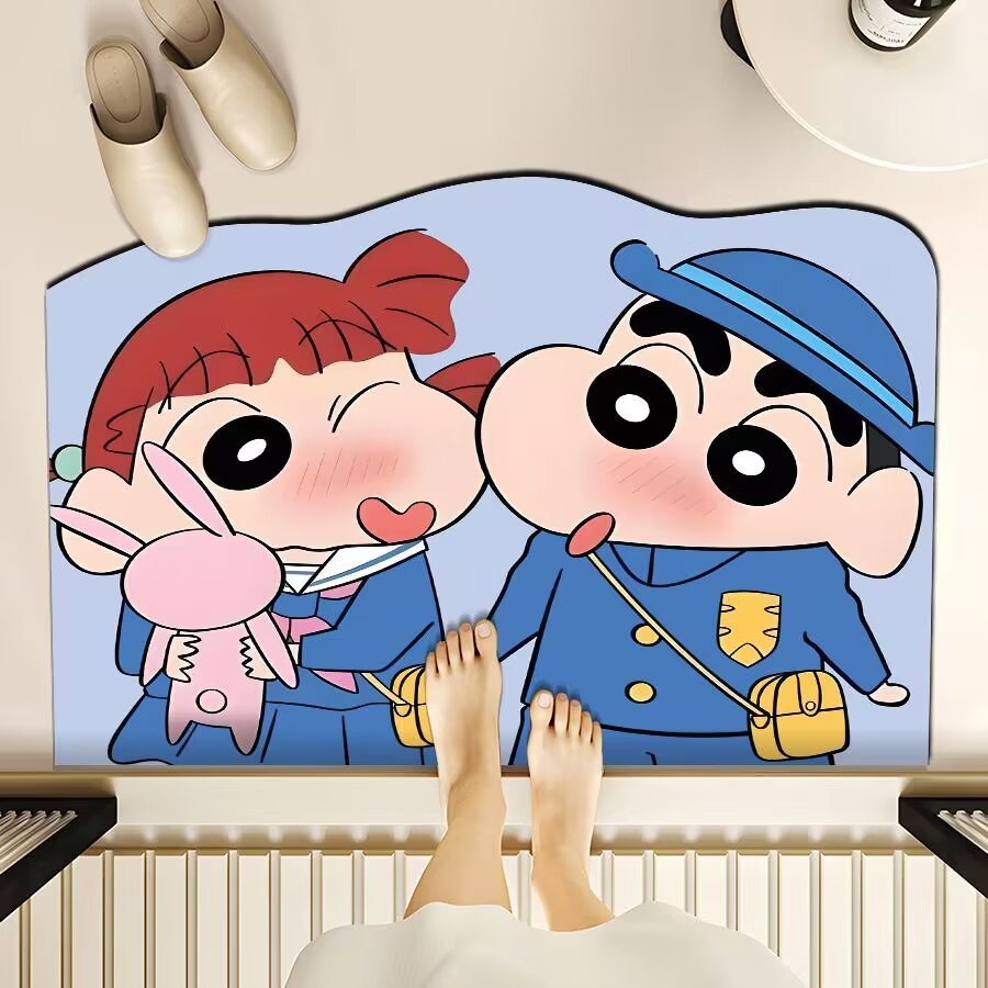 Playful Cartoon-Themed Floor Mat