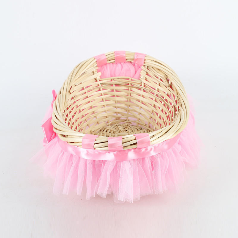 Decorative basket with ruffle detail