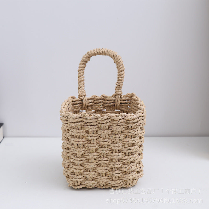 Natural Fiber Handwoven Storage Basket
