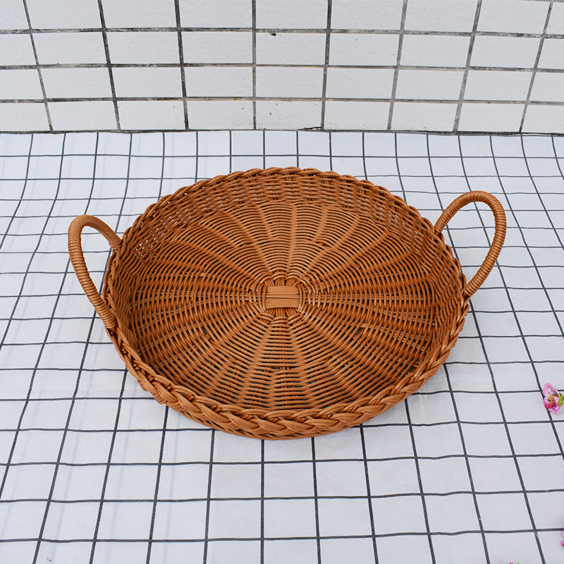 Handcrafted Woven Serving Tray Set
