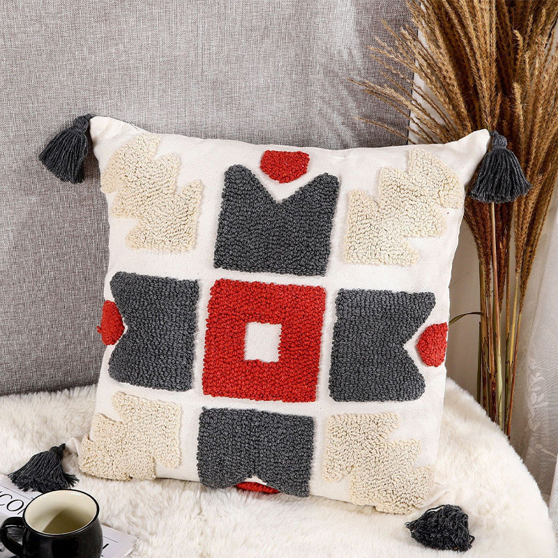 Textured Bohemian Decorative Throw Pillow