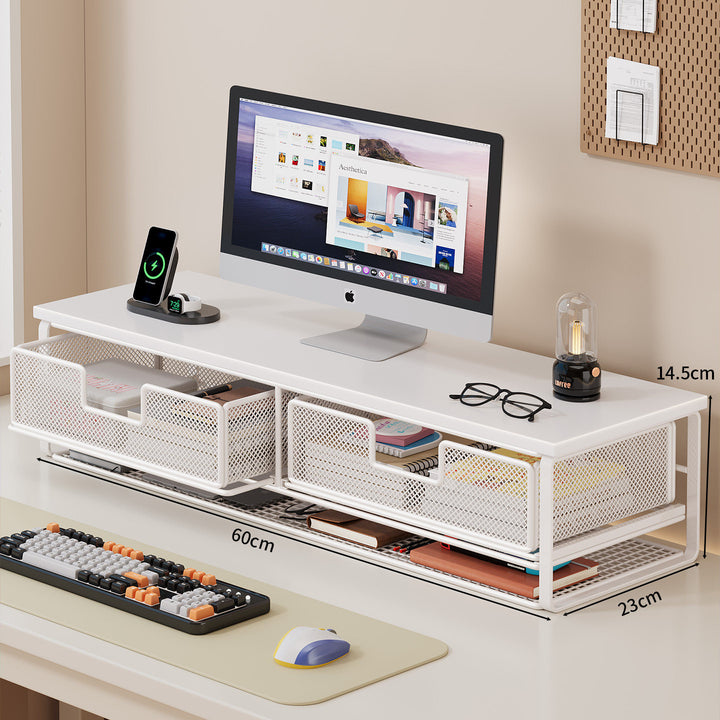 Multi-Function Desk Organizer with Mesh Storage Boxes