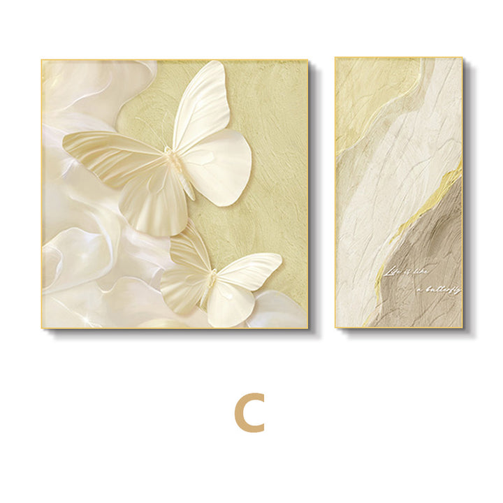 Elegant Butterfly and Floral Wall Art