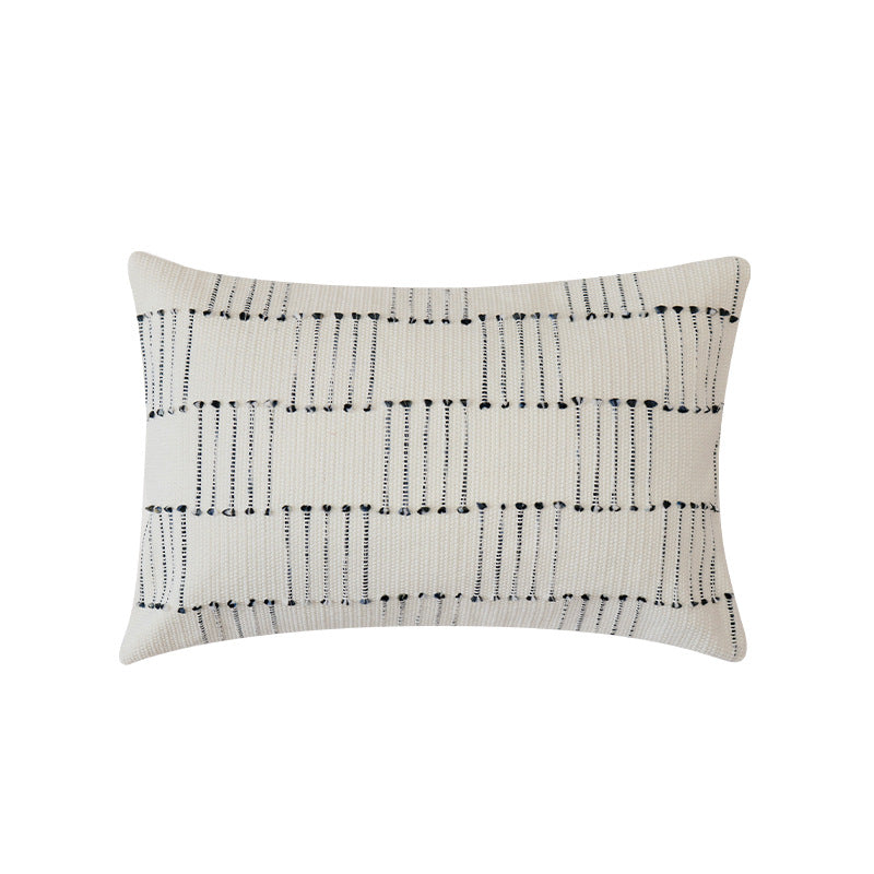 Structure cushion cover in Scandinavian design made of cotton twill with dotted tuft decoration