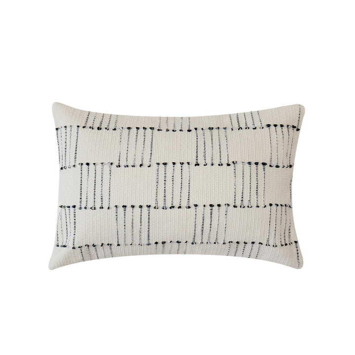 Structure cushion cover in Scandinavian design made of cotton twill with dotted tuft decoration