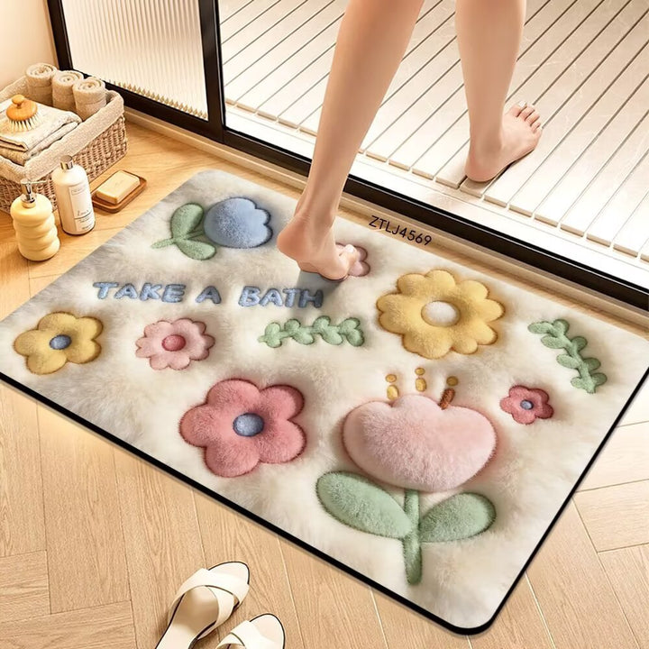 Plush Money-Themed Bath Mat