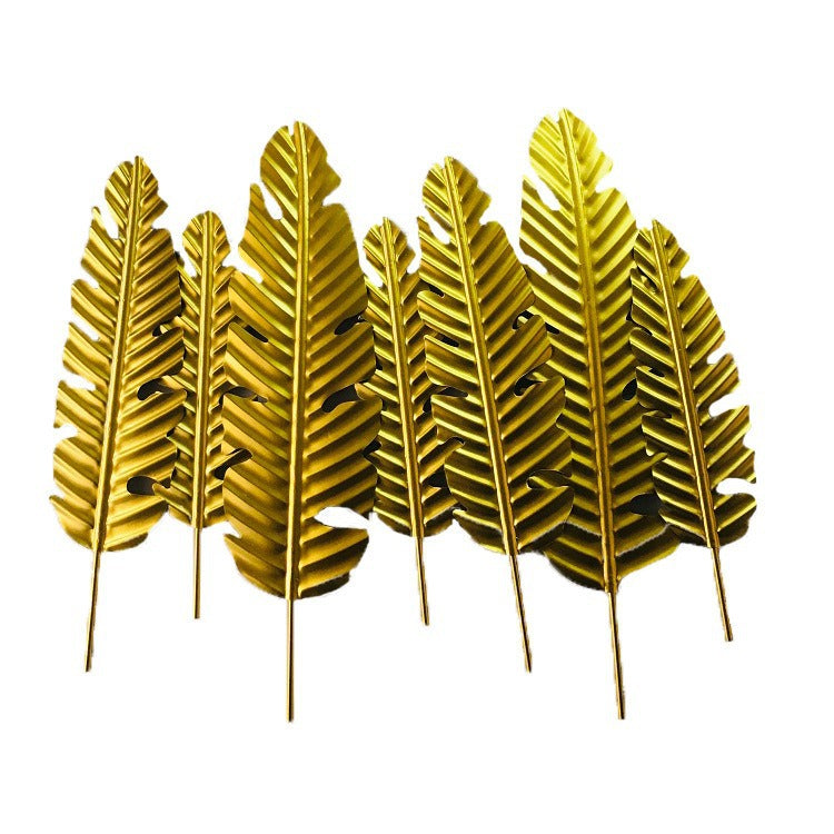 Decorative Metallic Leaf Wall Art Set