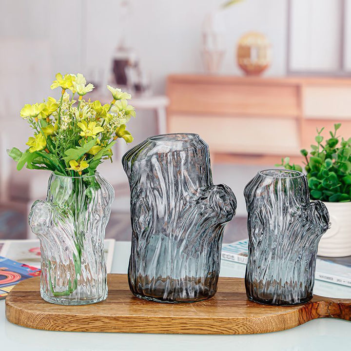 Artistic Textured Glass Vase