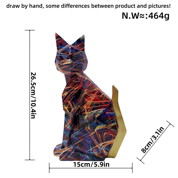 Colorful lion figure made of high-quality resin