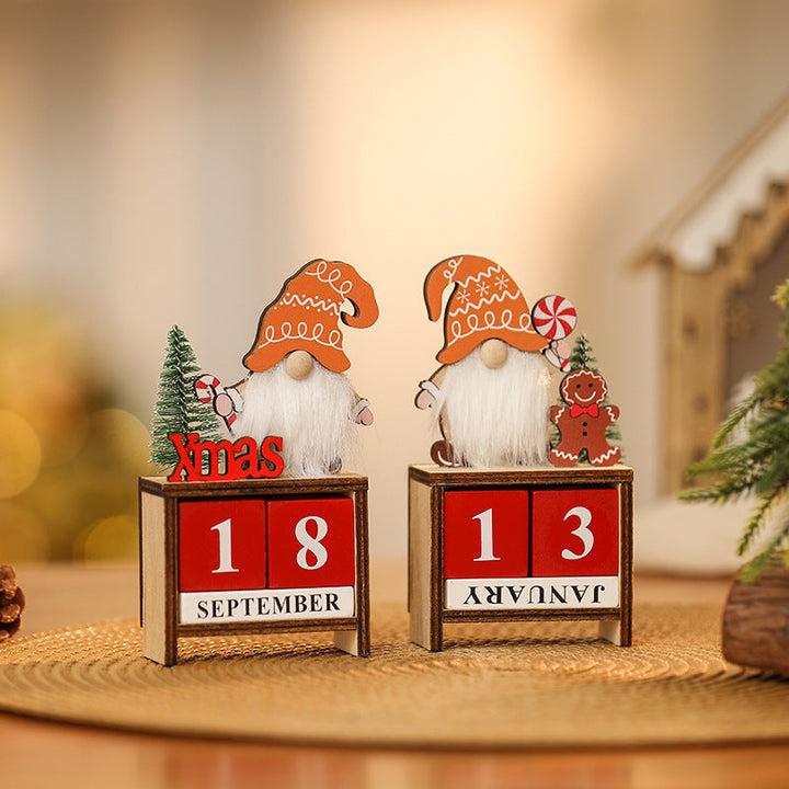 Decorative Christmas gnome with calendar