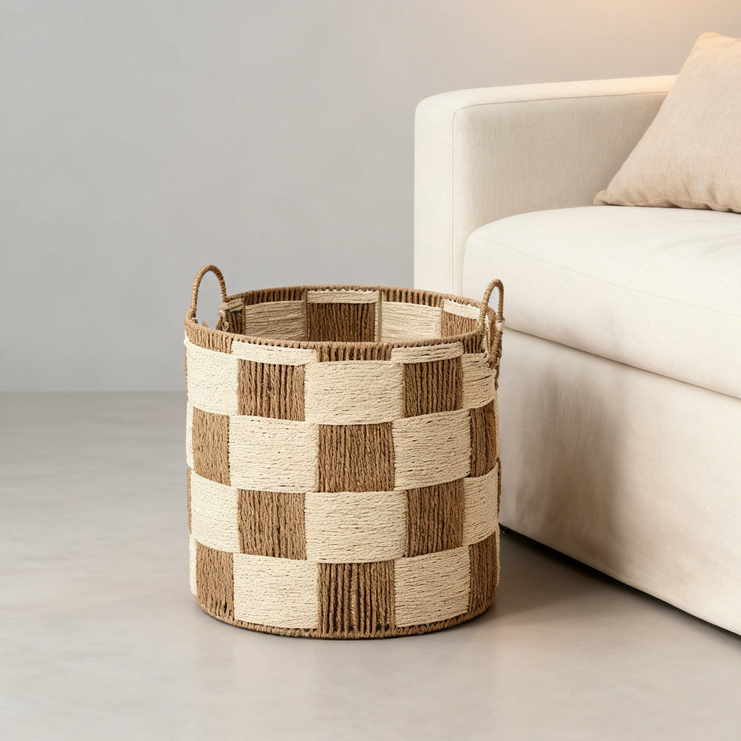 Storage basket with handles