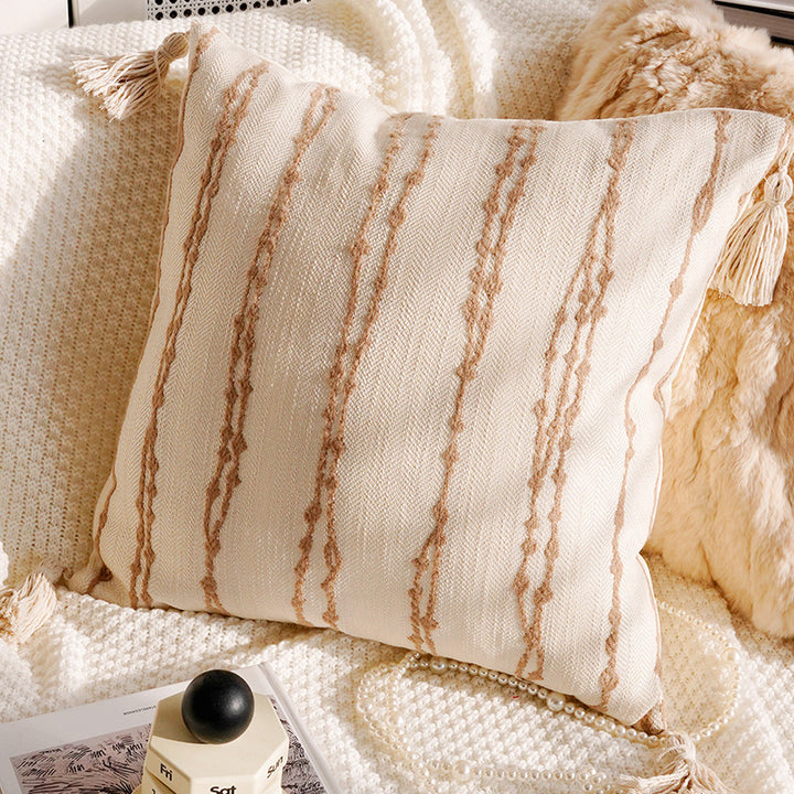 Decorative Floral-Inspired Accent Pillow