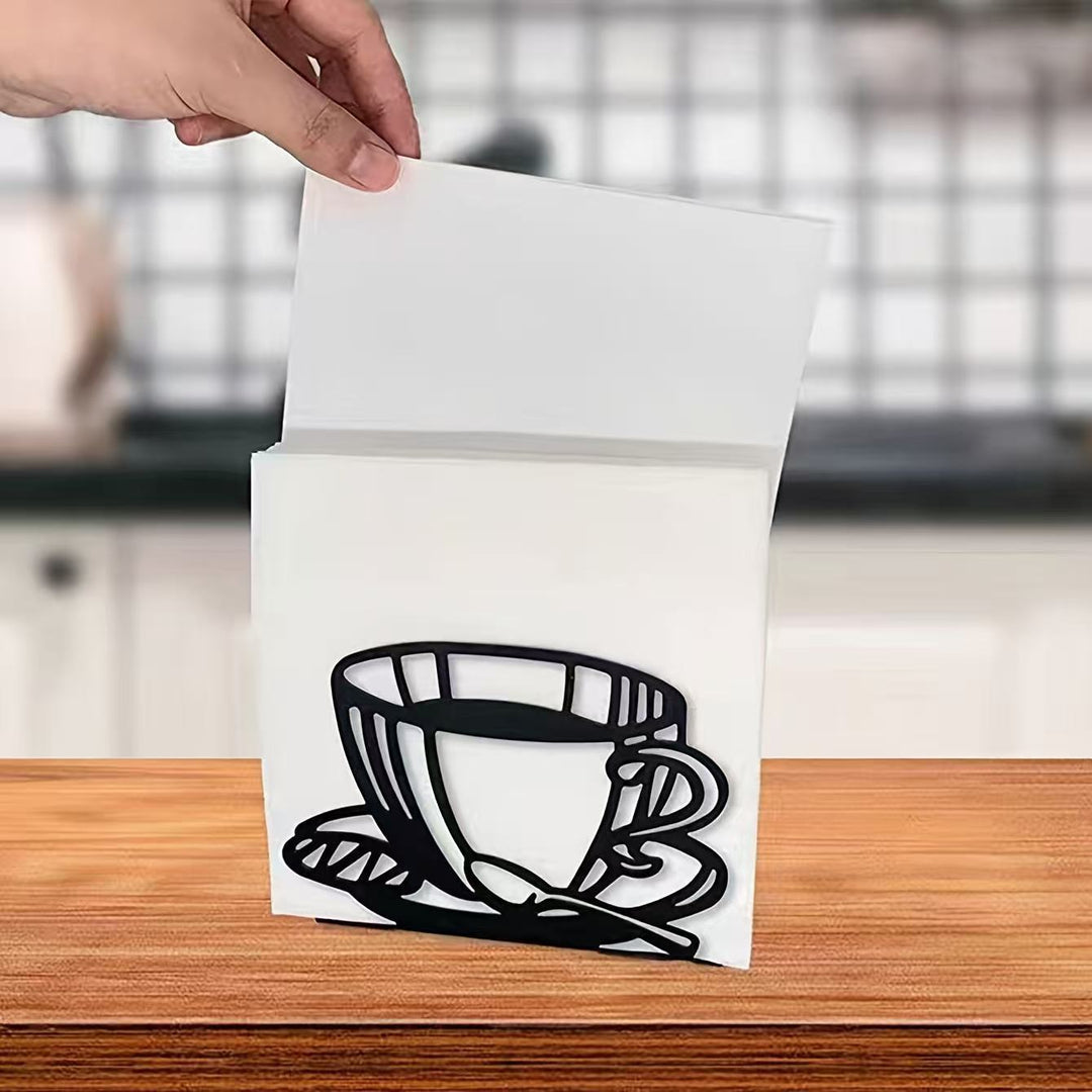 Elegant napkin holder made of metal