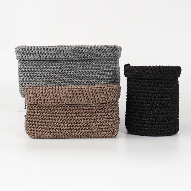 Hand-knotted storage baskets