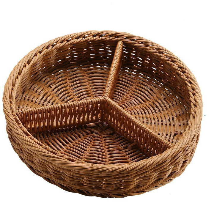 Multi-Compartment Woven Serving Tray