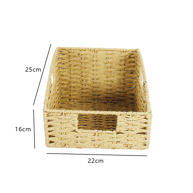 Natural Fiber Rectangular Storage Basket
