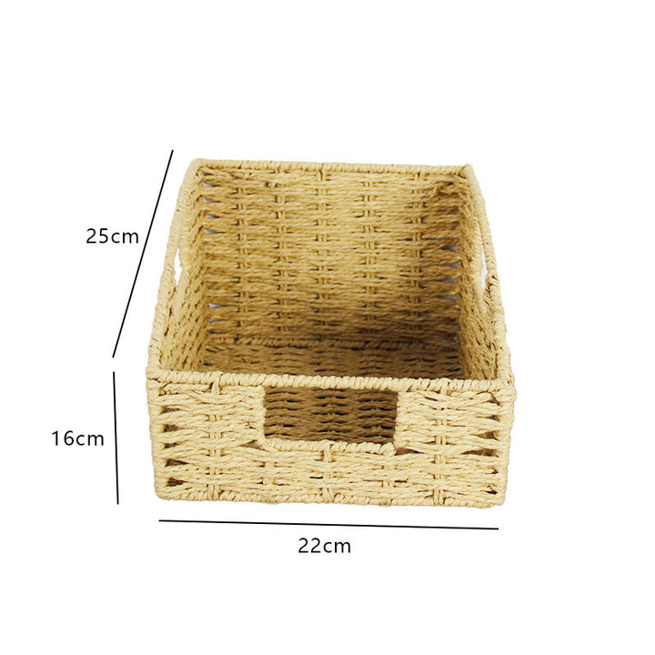 Natural Fiber Rectangular Storage Basket
