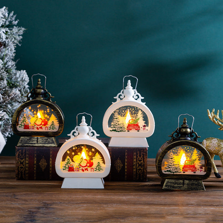 Decorative Christmas lantern with LED lighting