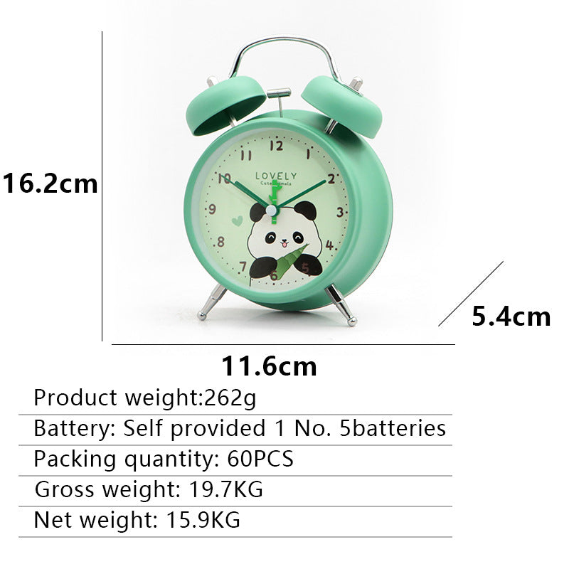 Child-friendly alarm clock with cute animal design