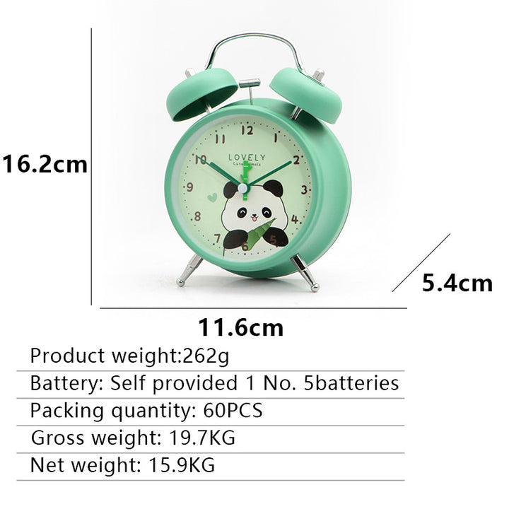 Child-friendly alarm clock with cute animal design