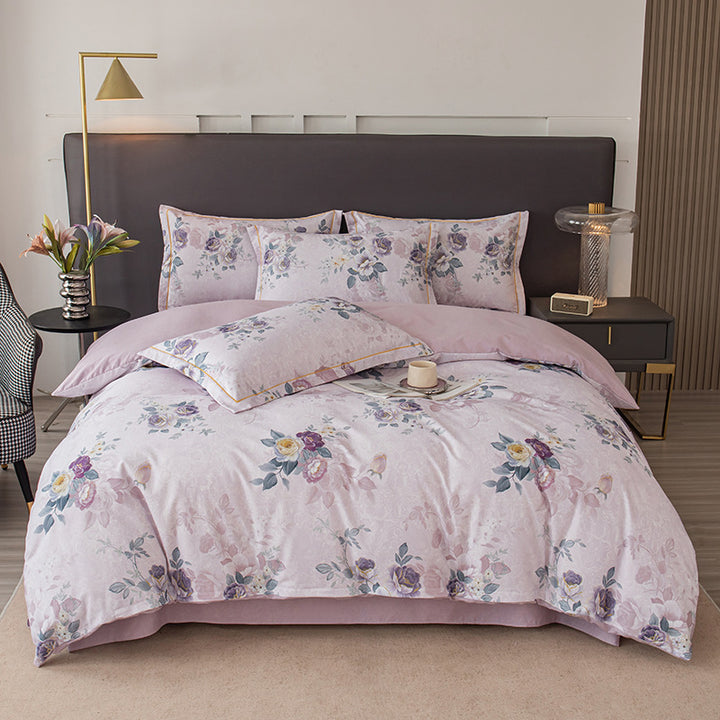 Nature-Inspired Botanical Print Duvet Cover Set