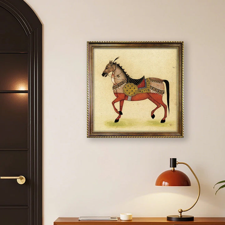 Framed Artistic Horse Illustration