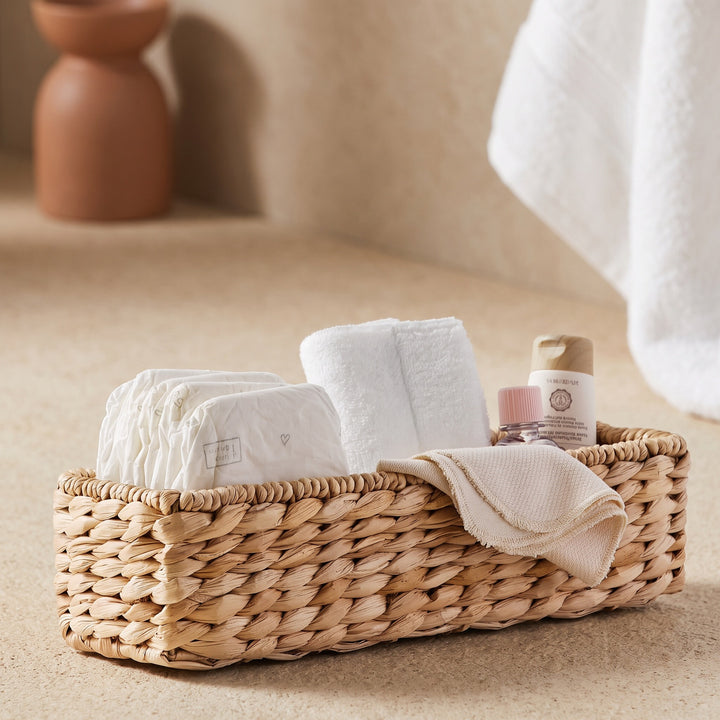 Functional bathroom storage basket