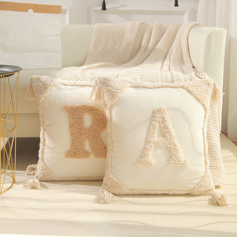 Personalized Lettered Decorative Throw Pillow