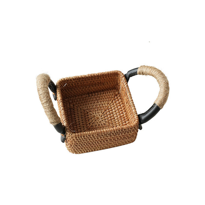 Handcrafted storage basket with sturdy handles