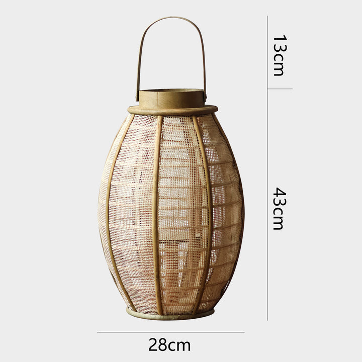 Handcrafted lantern made of natural materials