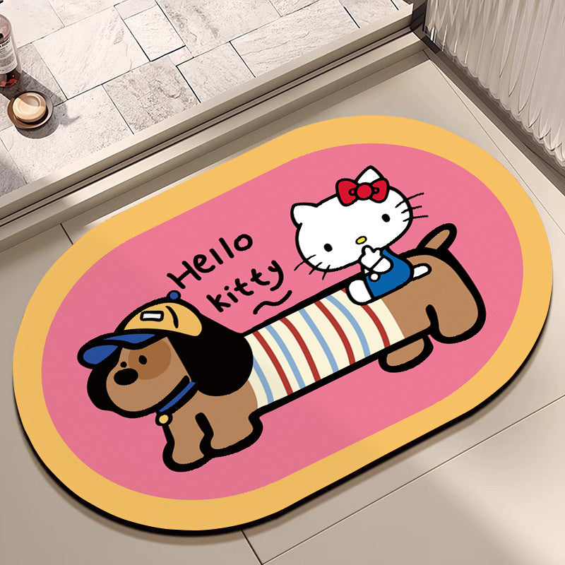 Plush Cartoon-Themed Area Mat