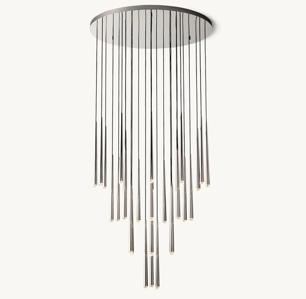 Hanging pipe pendant light