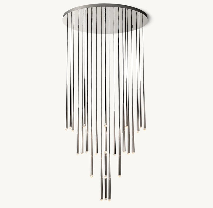 Hanging pipe pendant light