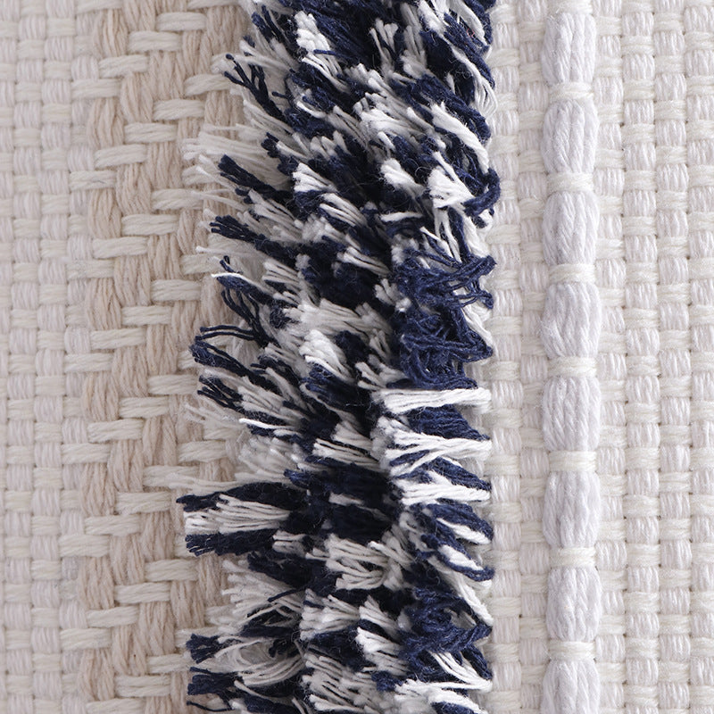 Structured living room carpet with 3D tufting and geometric diamond relief