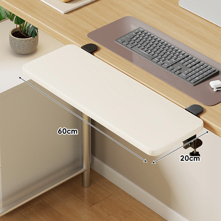 Under-Desk Sliding Keyboard Tray and Desk Extender with Smooth Glide Mount
