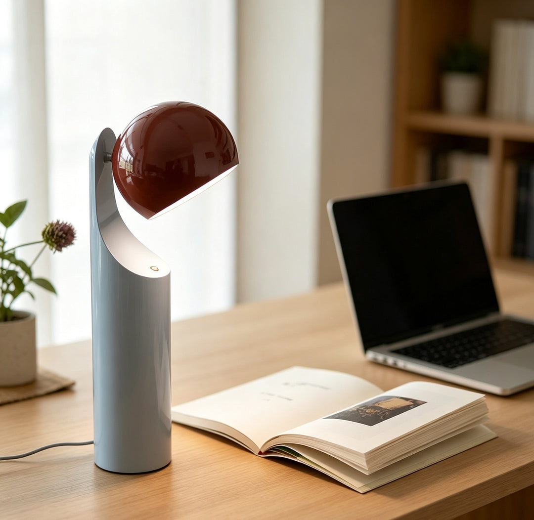 Modern desk lamp with adjustable shade