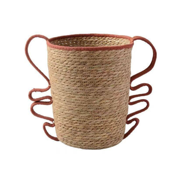 Handwoven Decorative Basket Made of Natural Materials