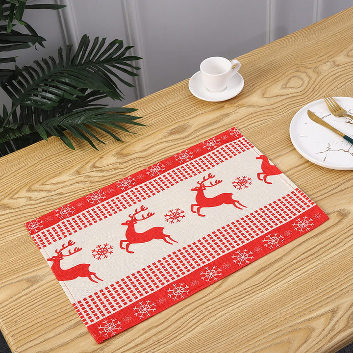 Christmas place mats with festive Santa motif