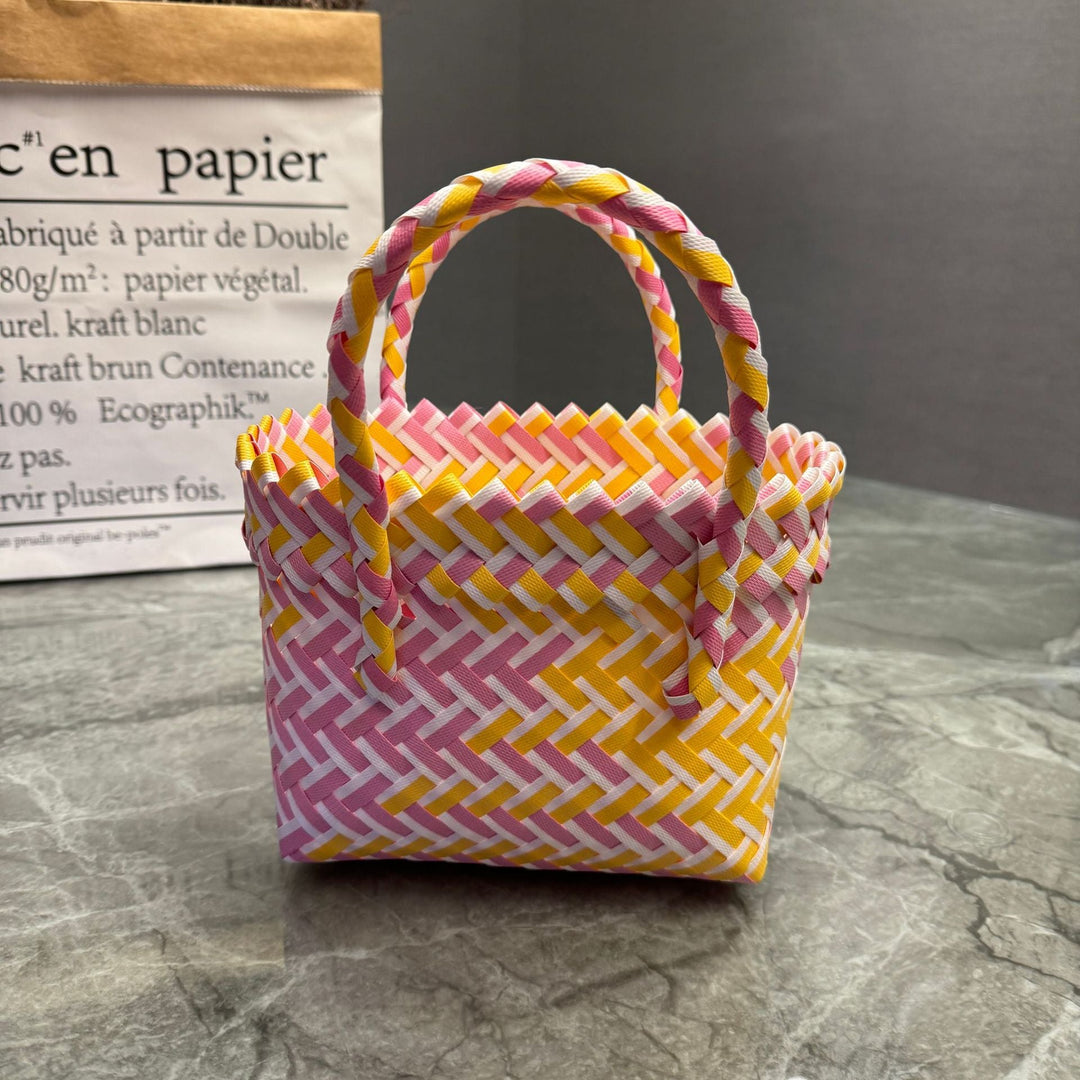 Handcrafted basket bag in stylish design