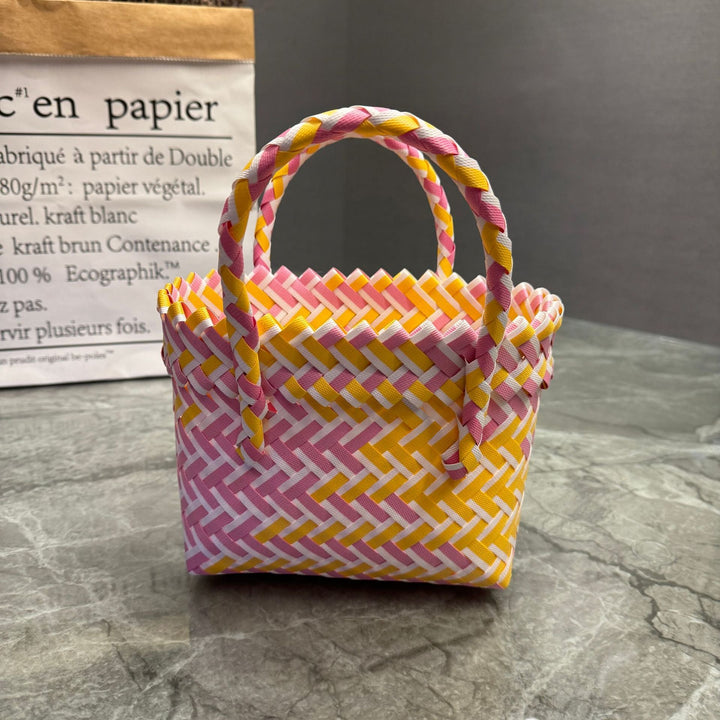 Handcrafted basket bag in stylish design