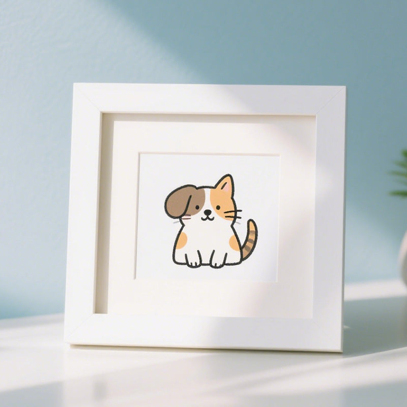 Whimsical Pet Illustration Picture Frame