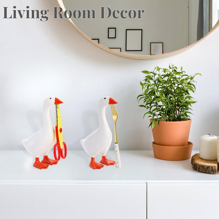 Playful Goose Figurine