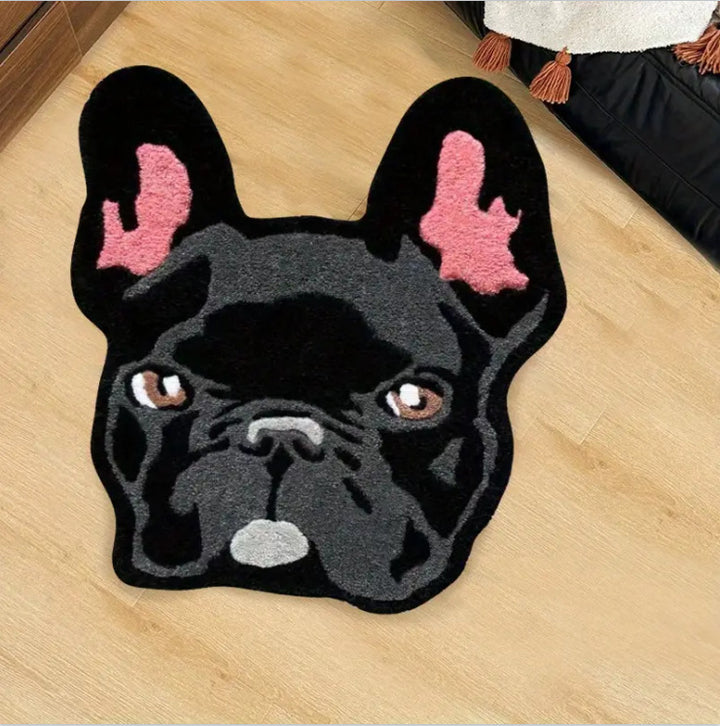 Leopard Face-Shaped Plush Area Rug
