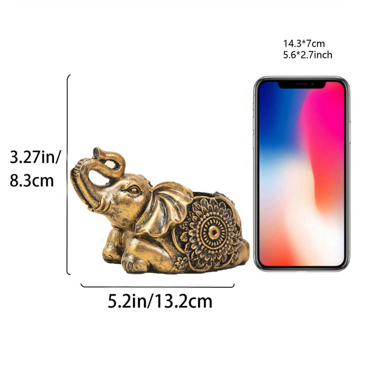 Elephant-Themed Decorative Phone Stand