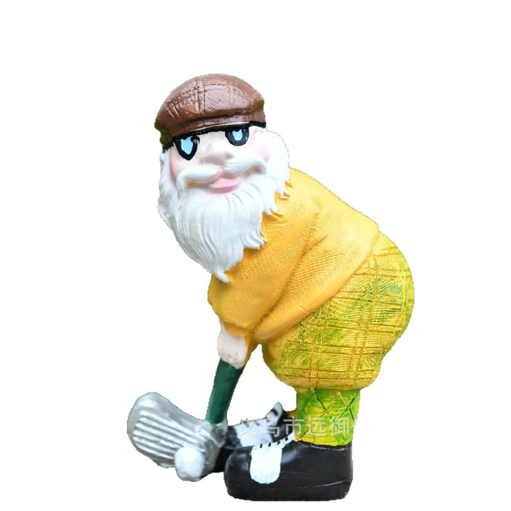 Whimsical Golfing Gnome Figurine