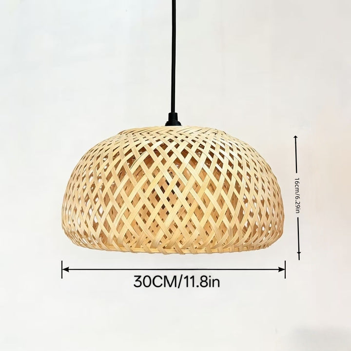 Elegant Woven Bamboo Pendant Light