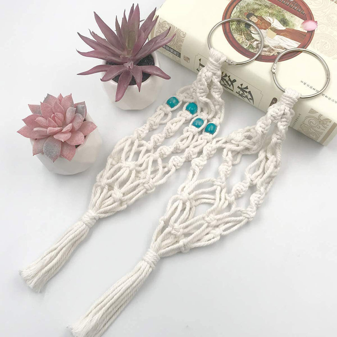 Key jewelry with macrame design